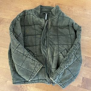 Free People Quilted Bomber Jacket